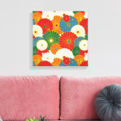 Abstracte bloemen canvas afdruk (Insitu (Woonkamer))