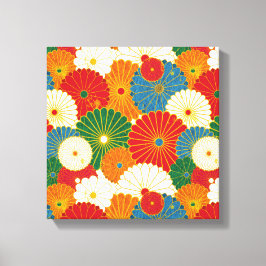 Abstracte bloemen canvas afdruk