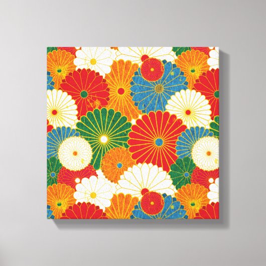 Abstracte bloemen canvas afdruk (Voorkant)