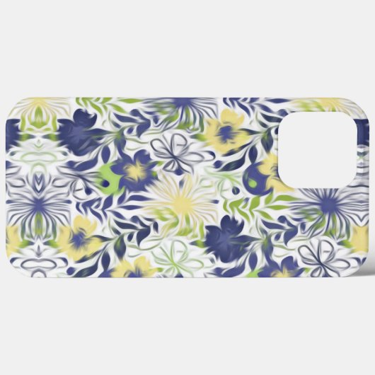 Abstracte bloemen Case-Mate iPhone case (Achterkant (horizontaal))