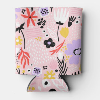 Abstracte Bloemen: Creatief  Ontwerp. Blikjeskoeler