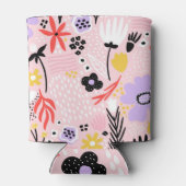 Abstracte Bloemen: Creatief Ontwerp. Blikjeskoeler (Achterkant)