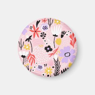 Abstracte Bloemen: Creatief Ontwerp. Magneet