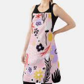 Abstracte Bloemen: Creatief  Ontwerp. Schort (Insitu)