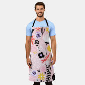 Abstracte Bloemen: Creatief  Ontwerp. Schort (Gedragen)