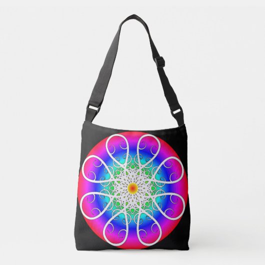 Abstracte Bloemen  Crossbody Tas (Voorkant)
