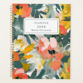 Abstracte Bloemen Custom 2025 Wekelijkse Planner (Voorkant)