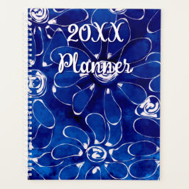 Abstracte Bloemen Daisies Blauw Wit Daisy Bloemen Planner
