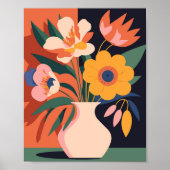 Abstracte Bloemen Delights Blossoms in Beweging Poster (Voorkant)
