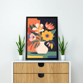 Abstracte Bloemen Delights Blossoms in Beweging Poster