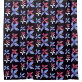 Abstracte bloemen douchegordijn (Voorkant)