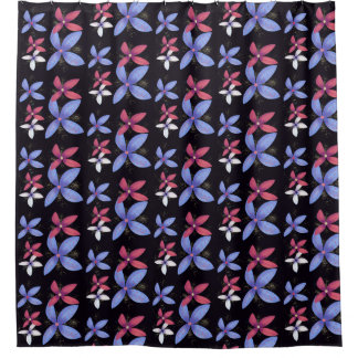 Abstracte bloemen douchegordijn