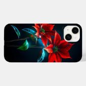 Abstracte Bloemen: Een Donker en Dromerig Ontwerp Case-Mate iPhone Case (Achterkant (horizontaal))
