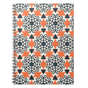Abstracte bloemen: eenvoudige geometrische Vintage Notitieboek