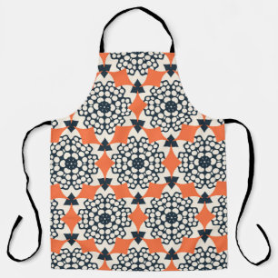 Abstracte bloemen: eenvoudige geometrische Vintage Schort