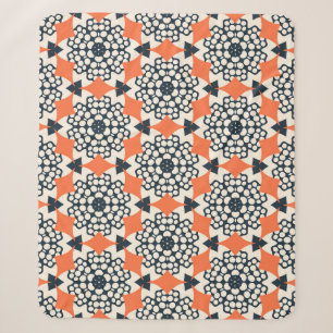 Abstracte bloemen: eenvoudige geometrische Vintage Sherpa Deken