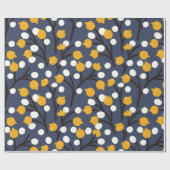 Abstracte bloemen en bladeren cadeaupapier (Vlak)