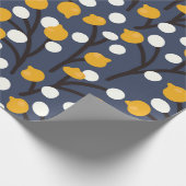 Abstracte bloemen en bladeren cadeaupapier (Hoek)