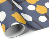Abstracte bloemen en bladeren cadeaupapier (Rol Hoek)