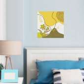 Abstracte bloemen en bladeren folie afdrukken (Insitu (Slaapkamer))