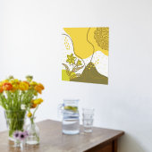 Abstracte bloemen en bladeren folie afdrukken (Laag (Keuken))