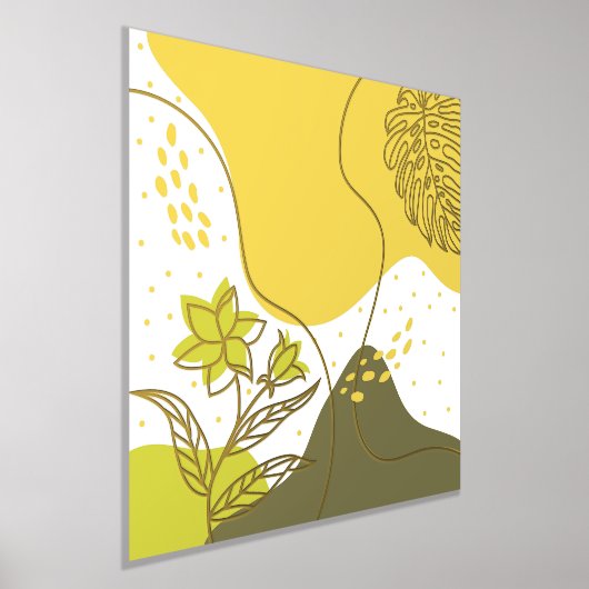 Abstracte bloemen en bladeren folie afdrukken (Laagn)