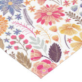 Abstracte bloemen en bladeren korte tafelloper (Hoek)