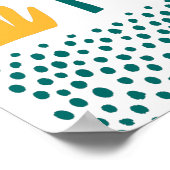 Abstracte bloemen en bladeren poster (Hoek)