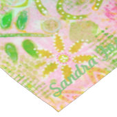 Abstracte bloemen en bladeren tafelkleed (Gekanteld)