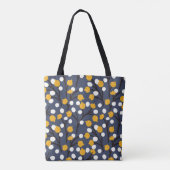 Abstracte bloemen en bladeren tote bag (Achterkant)