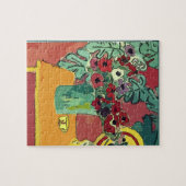 Abstracte bloemen en koffiebeker legpuzzel (Horizontaal)