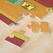 Abstracte bloemen en koffiebeker legpuzzel (Zijkant)