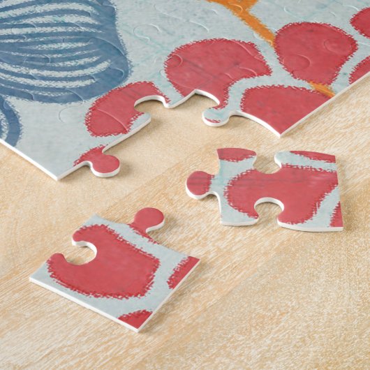 Abstracte bloemen en twijgen legpuzzel (Zijkant)