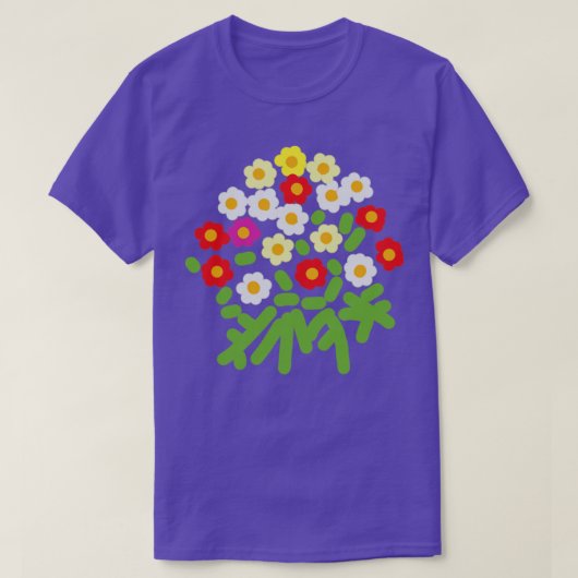 Abstracte Bloemen en Varens voor Moeders T-shirt (Design voorkant)