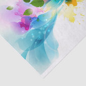 Abstracte bloemen en wolken - Weefselpapier Tissuepapier (Detail)