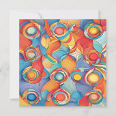 Abstracte Bloemen Feestdagenkaart (Voorkant)