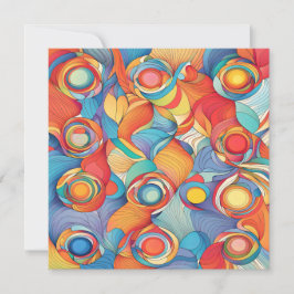 Abstracte Bloemen Feestdagenkaart