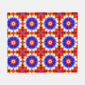 Abstracte bloemen fleece deken (Voorkant (Horizontaal))