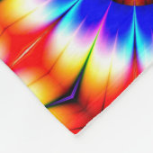 Abstracte bloemen fleece deken (Hoek)