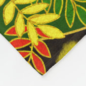 Abstracte bloemen fleece deken (Hoek)