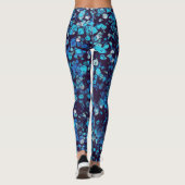 Abstracte bloemen Floral Mode Yoga Leggings (Achterkant)