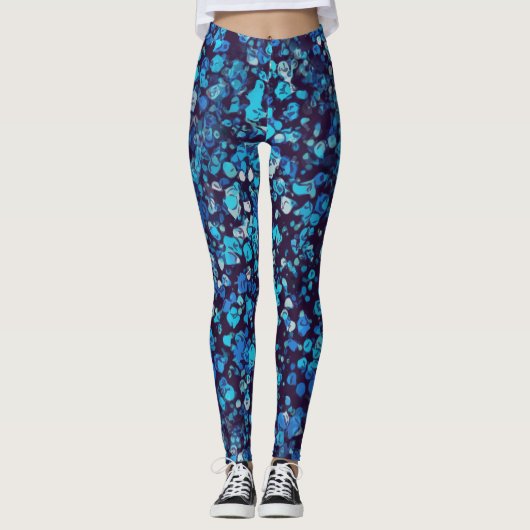 Abstracte bloemen Floral Mode Yoga Leggings (Voorkant)