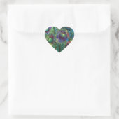 Abstracte bloemen hart sticker (Tas)