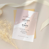 Abstracte Bloemen Huwelijksuitnodigingen Kaart