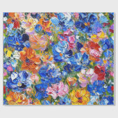 Abstracte Bloemen Impressionist  Cadeaupapier (Vlak)