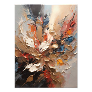 Abstracte bloemen in Bloom Foto Afdruk