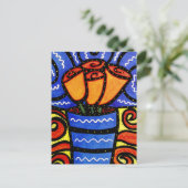 Abstracte Bloemen in Briefkaart van de Kunst van (Staand voorkant)