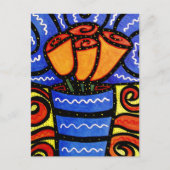 Abstracte Bloemen in Briefkaart van de Kunst van (Voorkant)