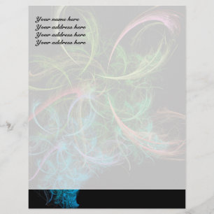 Abstracte bloemen in de ruimte briefhoofd
