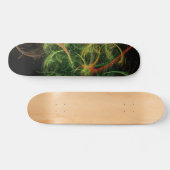 Abstracte bloemen in de ruimte persoonlijk skateboard (Horizontaal)